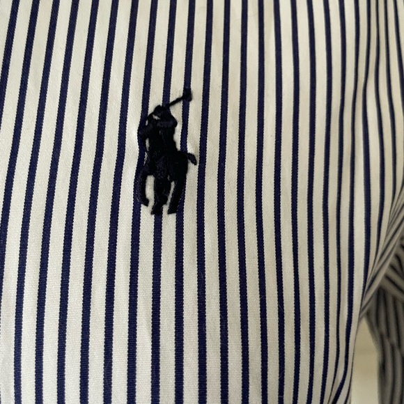 RALPH LAUREN Sport Striped Shirt - Black and White Size 8 - Picture 2 of 6